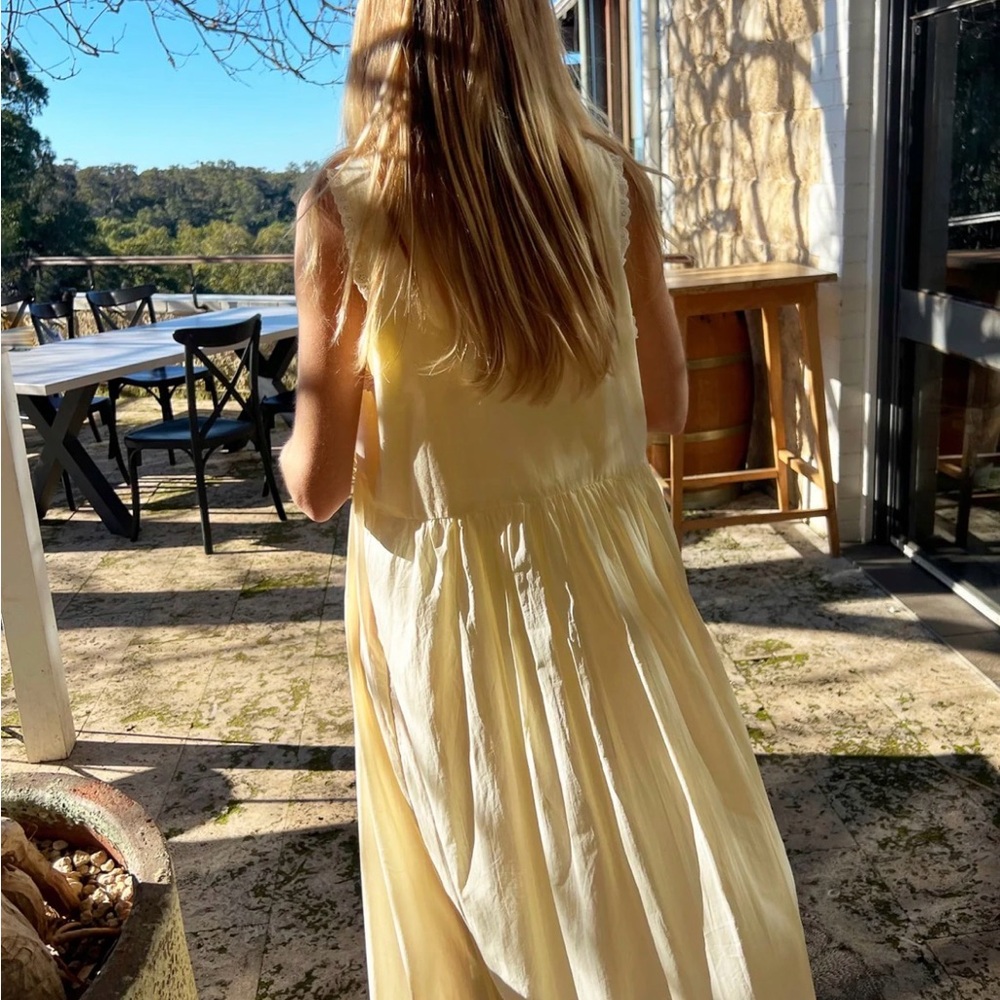 Vintage Cotton Gown in Butter - Women's Nightdress - Picture 6 of 6